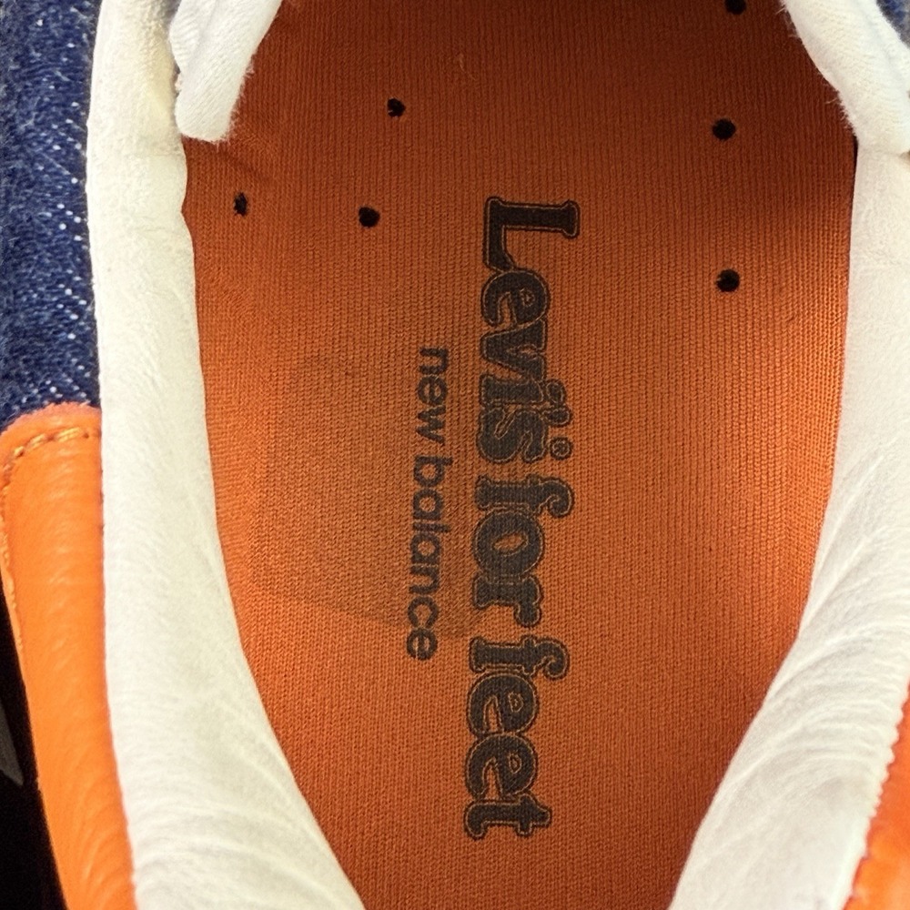 Size 10.5 Levi's x New Balance 1300 Mens M1300LV Made In USA Orange Tab Sneakers - Picture 16 of 16